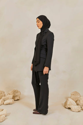 Timani Tie Waist Blazer - Black Veiled Collection 