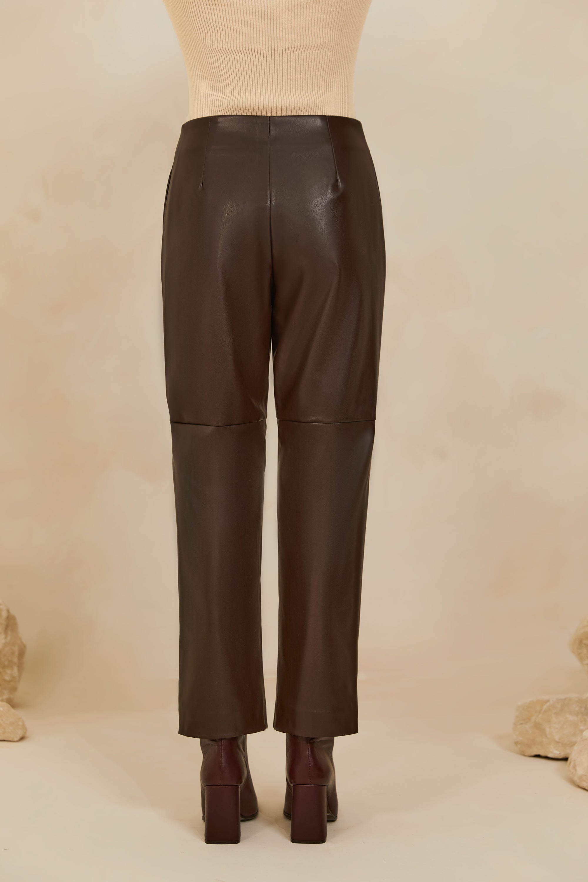 Cropped Faux Leather Trousers, Black | Krush Kandy | Phoenix, AZ