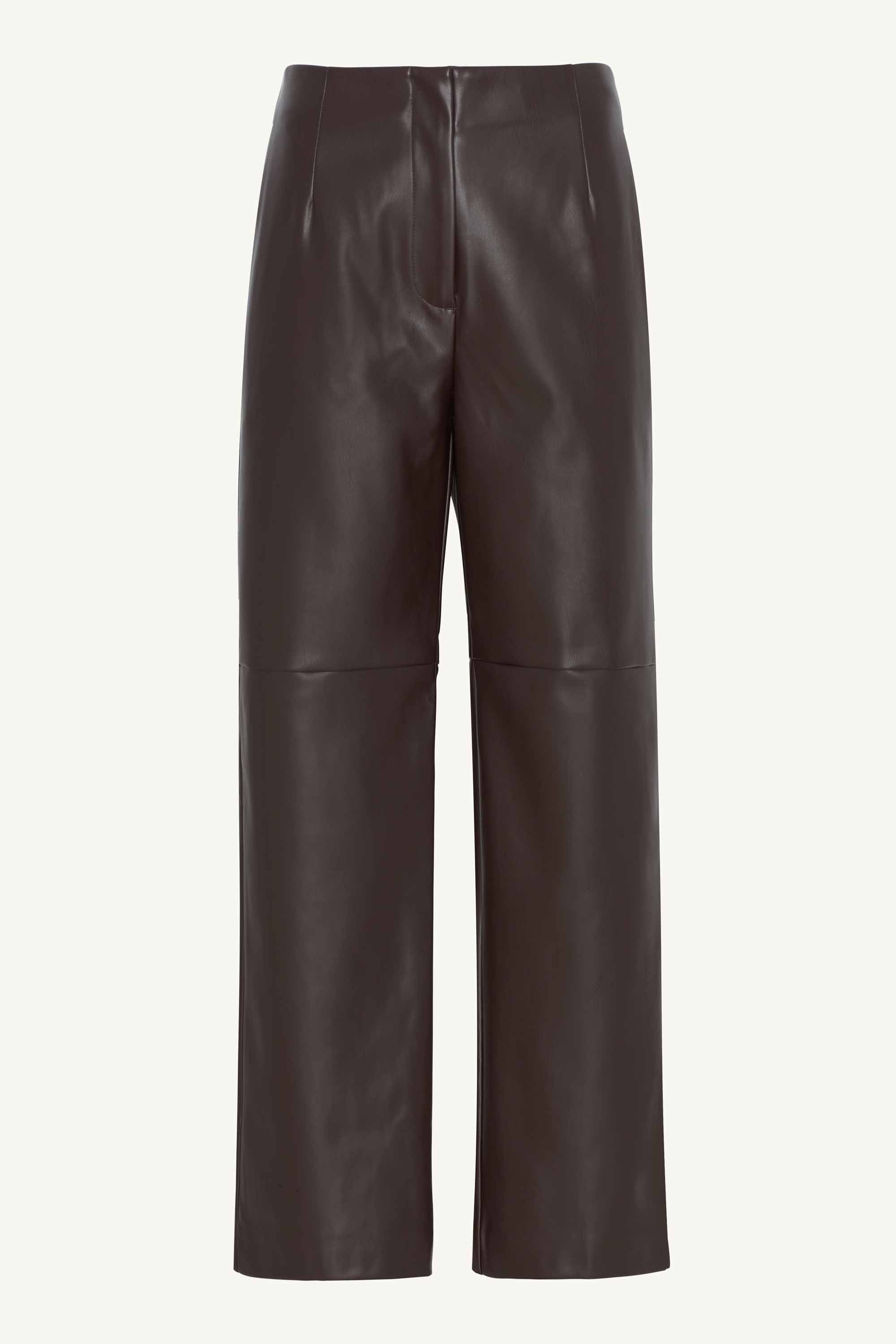 Vegan Leather Wide Leg Trousers - Java Clothing Veiled 