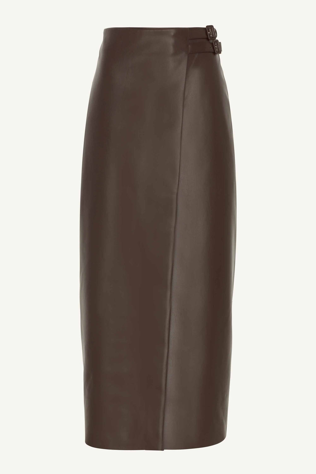 Vegan Leather Volume Skirt