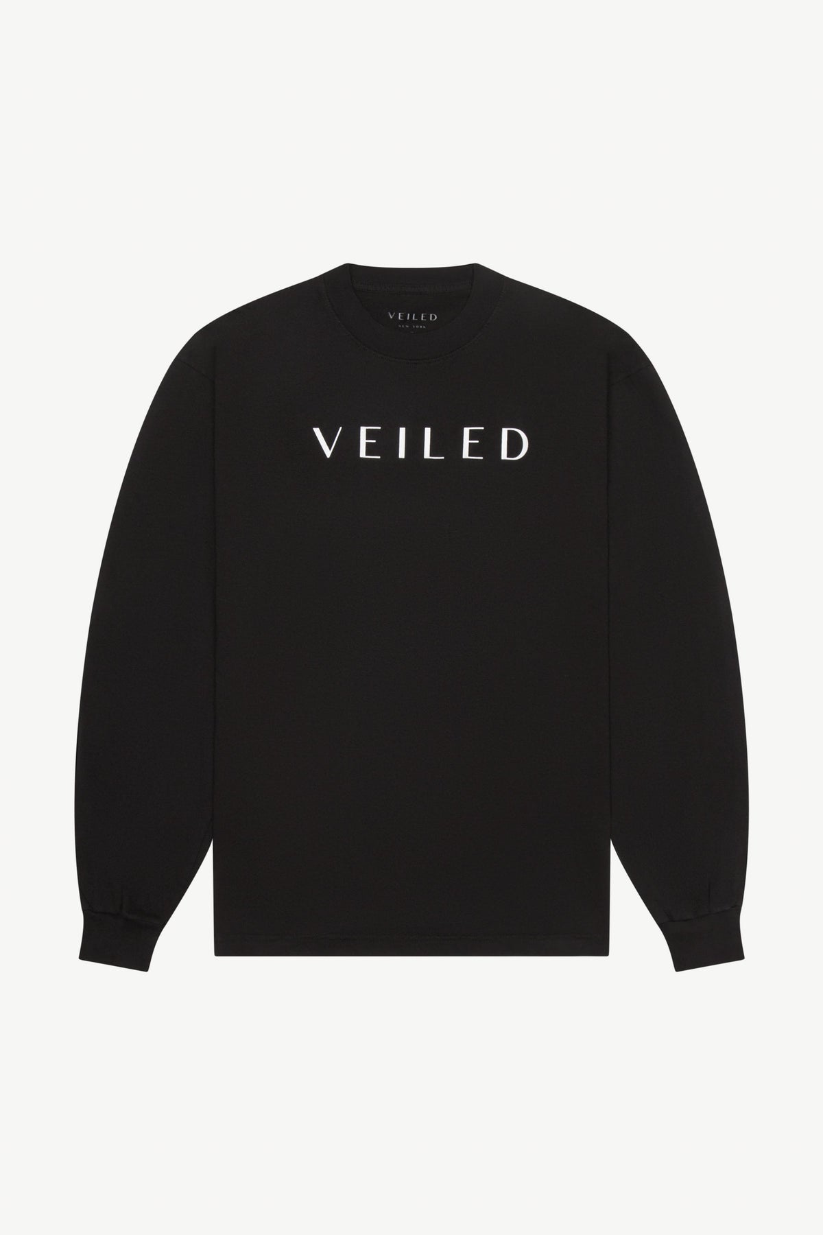 Veiled Merch Long Sleeve T Shirt - V Logo Black Veiled Collection 