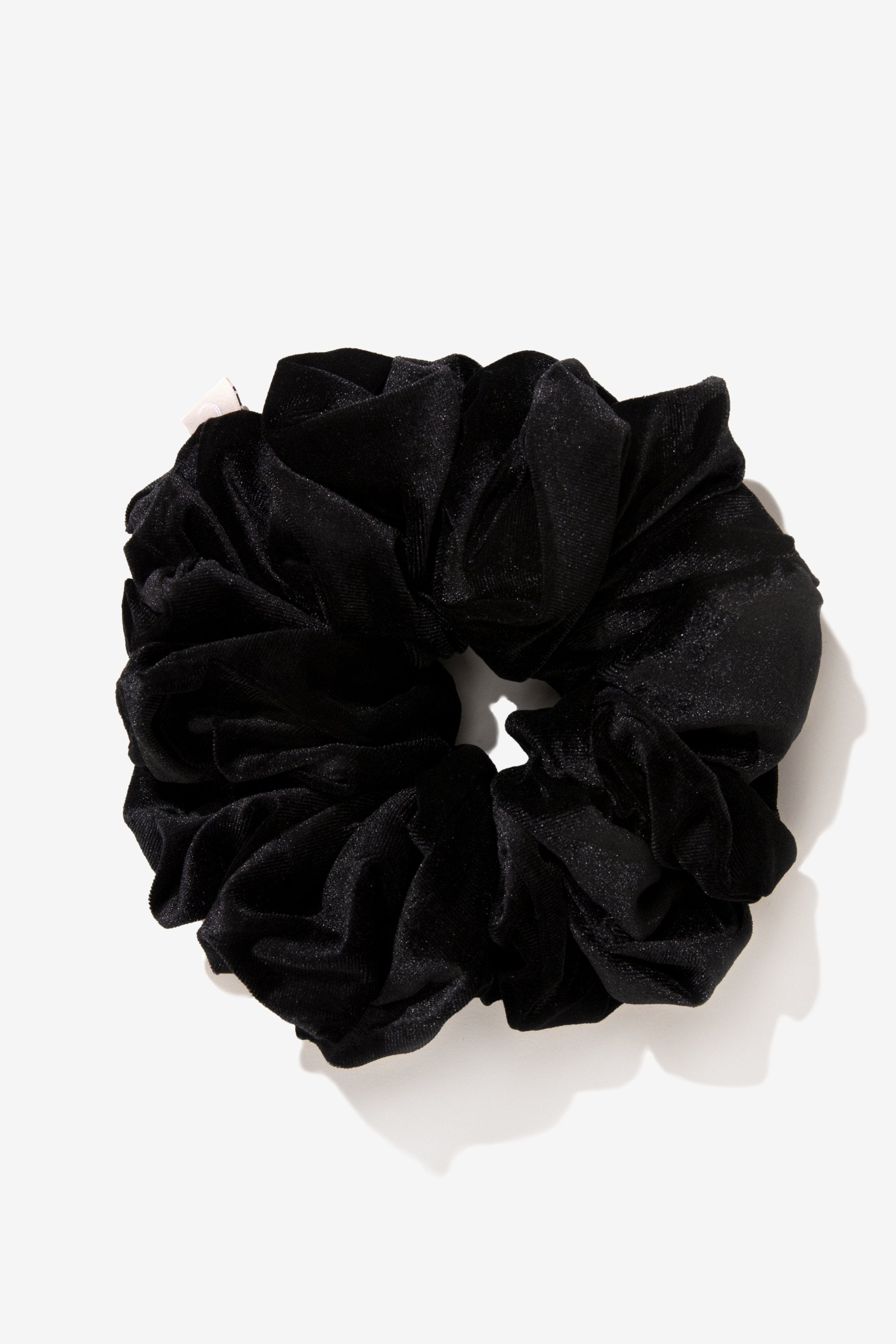 Velvet Volume Scrunchie - Black Veiled Collection Large 