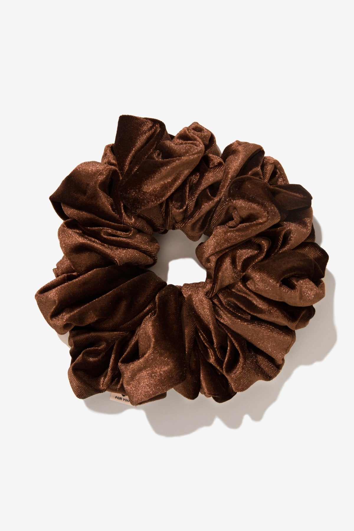 Velvet Volume Scrunchie - Dark Brown Veiled Collection 