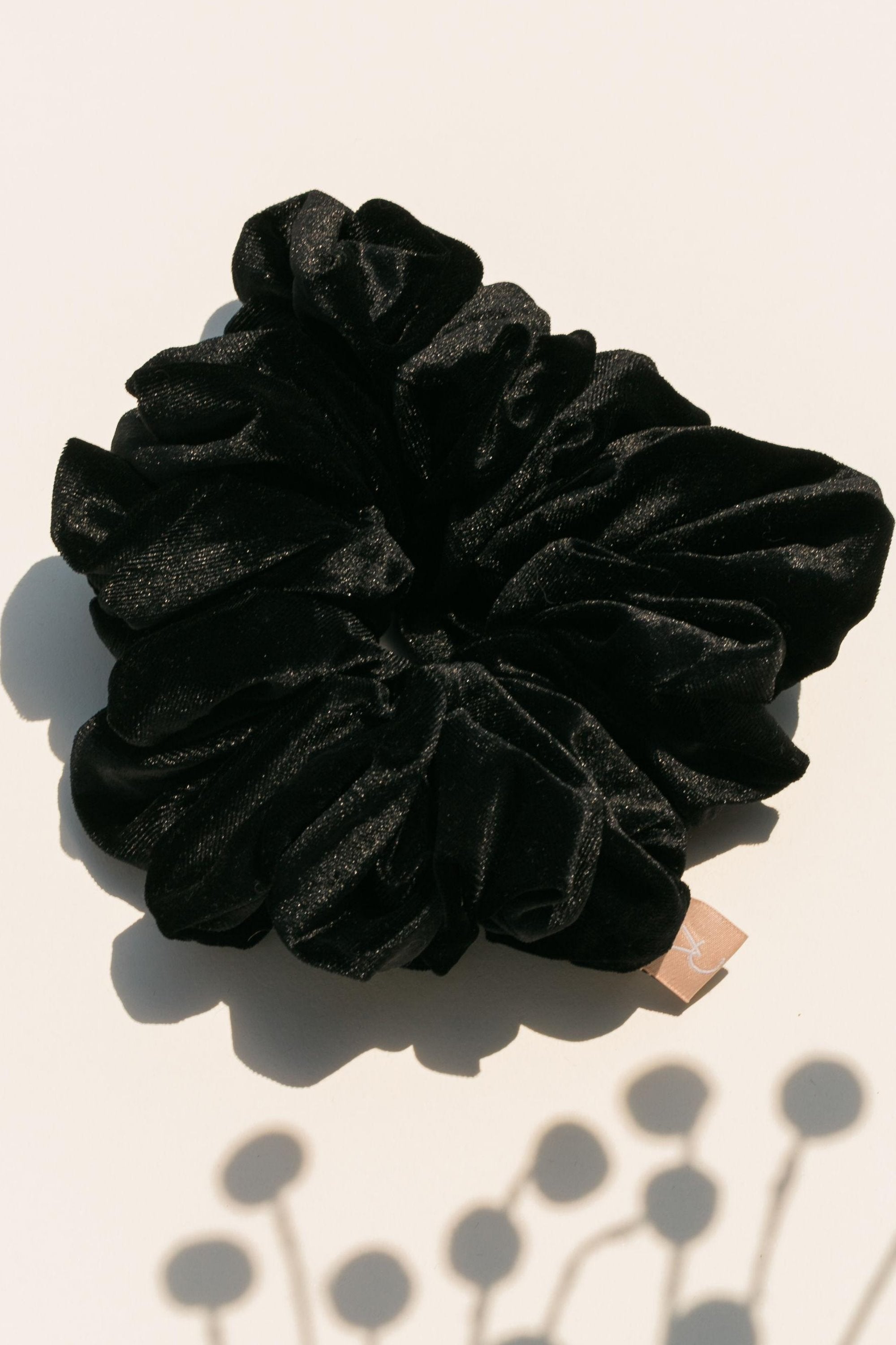 Velvet Volume Scrunchie - Black Veiled Collection 