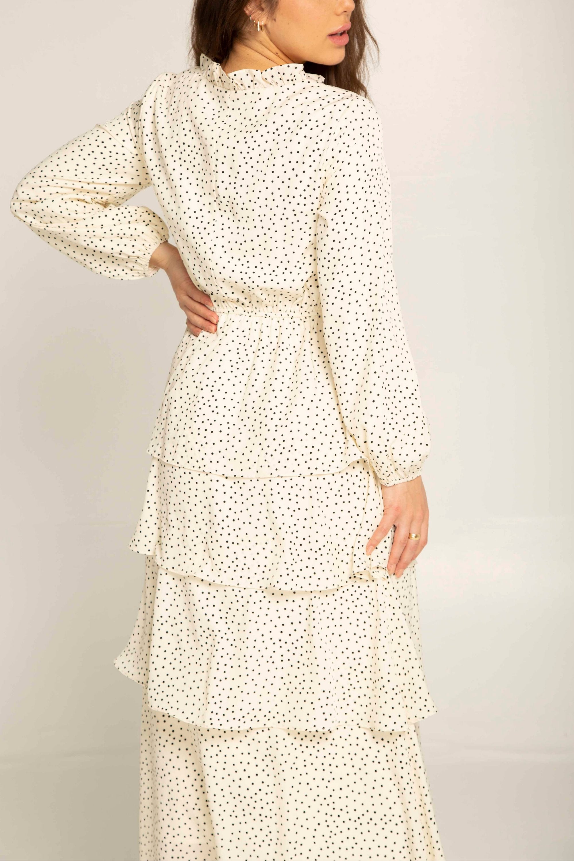 Polka Dot Sheer Maxi Dress( White) – bou'Tique 3:16
