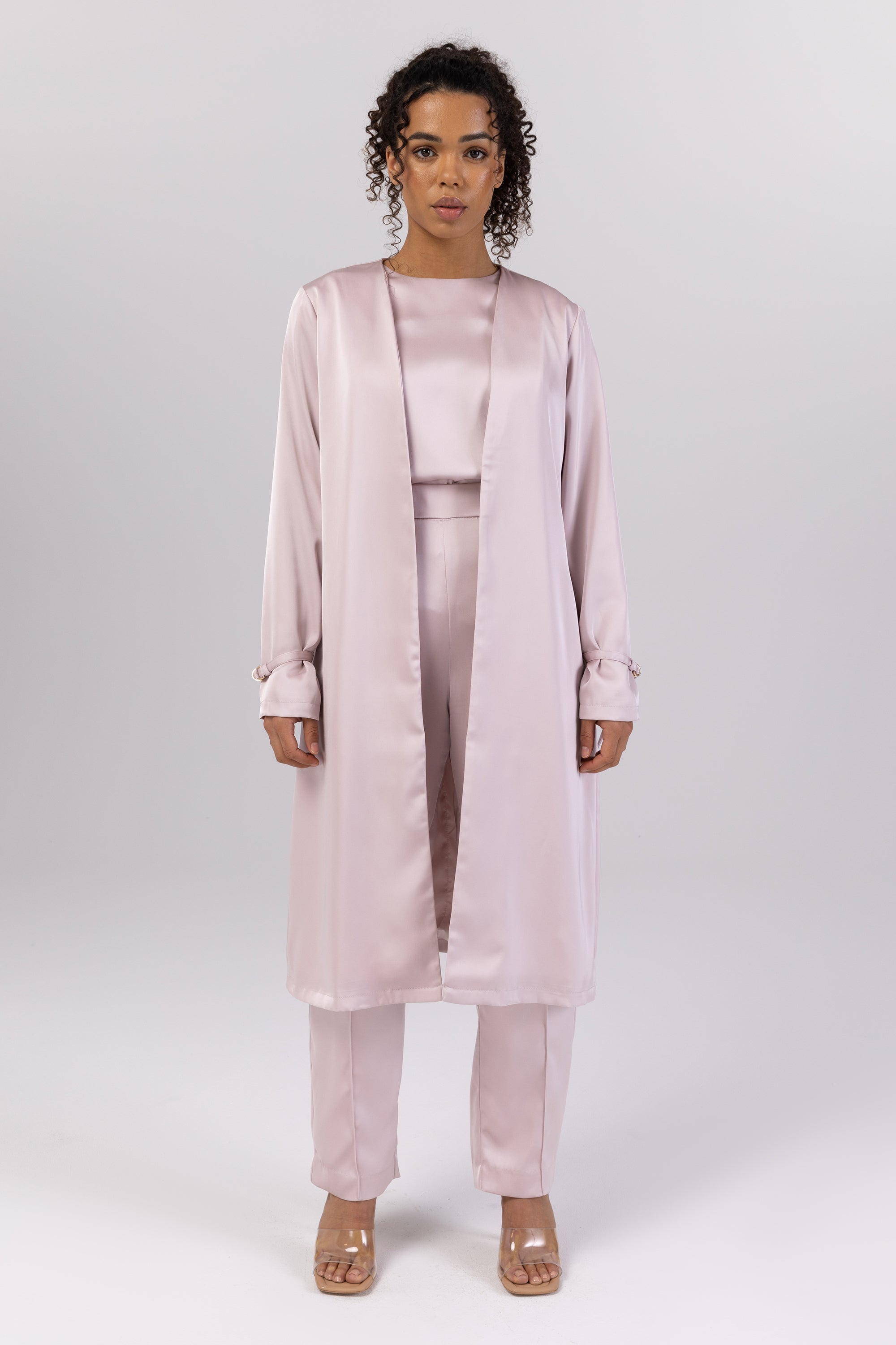 Dusky pink duster on sale coat